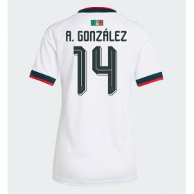Dámské fotbalový oblečení Mexiko Armando Gonzalez #14 Venkovní košile MS 2026 Krátkým Rukávem